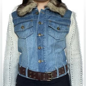 Beautiful Y2K Fur Trim Jacket